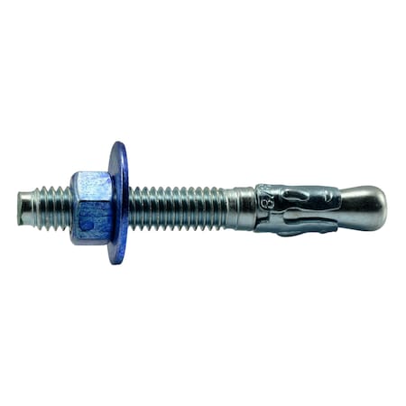 Torquemaster Torquemaster Wedge Anchor, 3/8" Dia., 3" L, Steel Blue Ruspert, 50 PK 51798